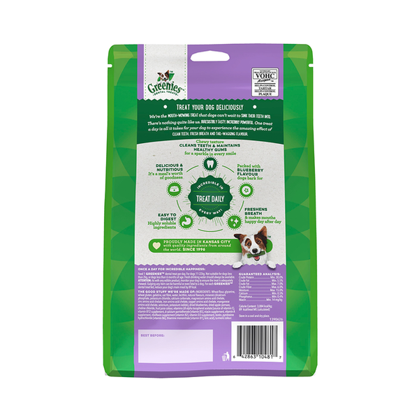 Greenies Dental Treats Blueberry Flavour Regular 340g Oi Fetch
