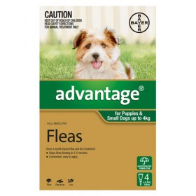 Advantage Small dog and Puppies flea control 4pk