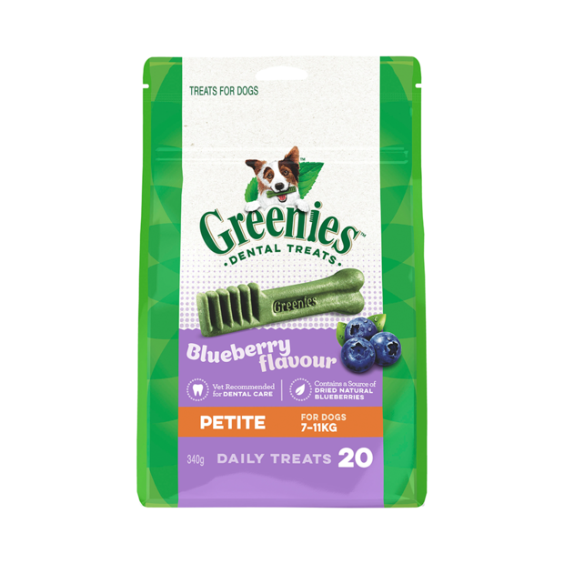 Greenies Blueberry Flavour Petite Dog Dental Treats 340g