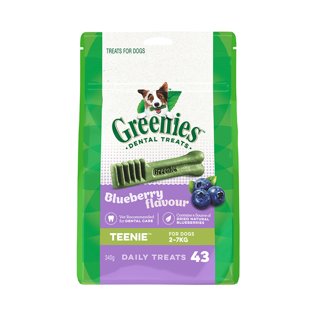 Greenies Blueberry Flavour Teenie Dog Dental Treats 340g